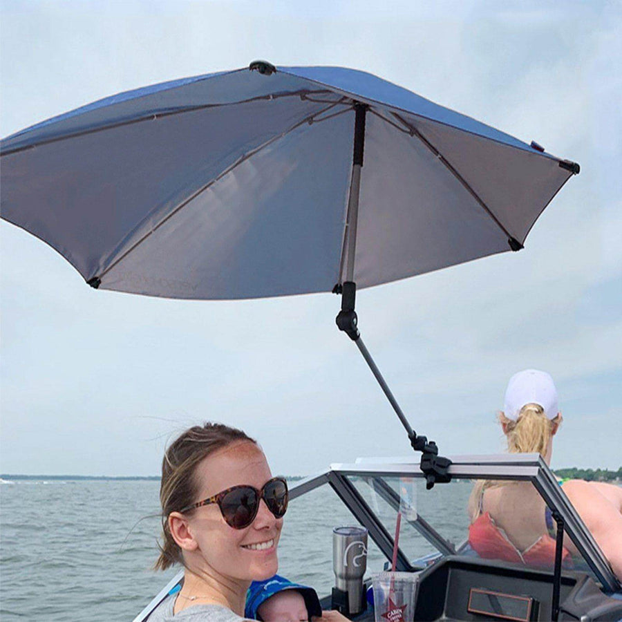 Portable Folding Umbrella with Universal Clamp - Image 2