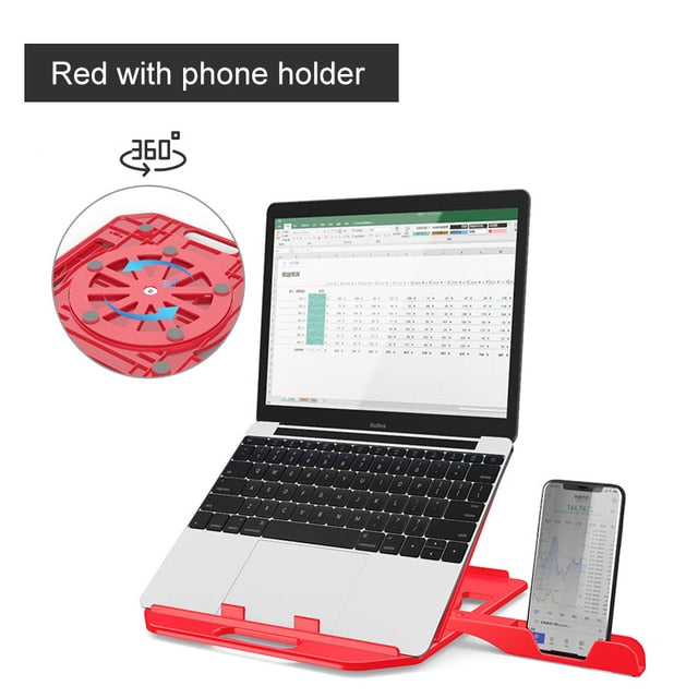 360 Rotating Laptop Stand with Phone Holder - Image 6