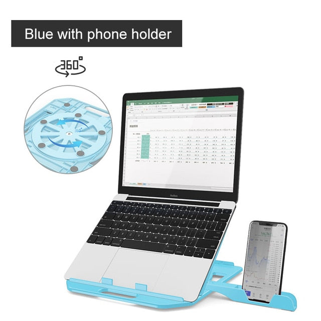 360 Rotating Laptop Stand with Phone Holder - Image 8
