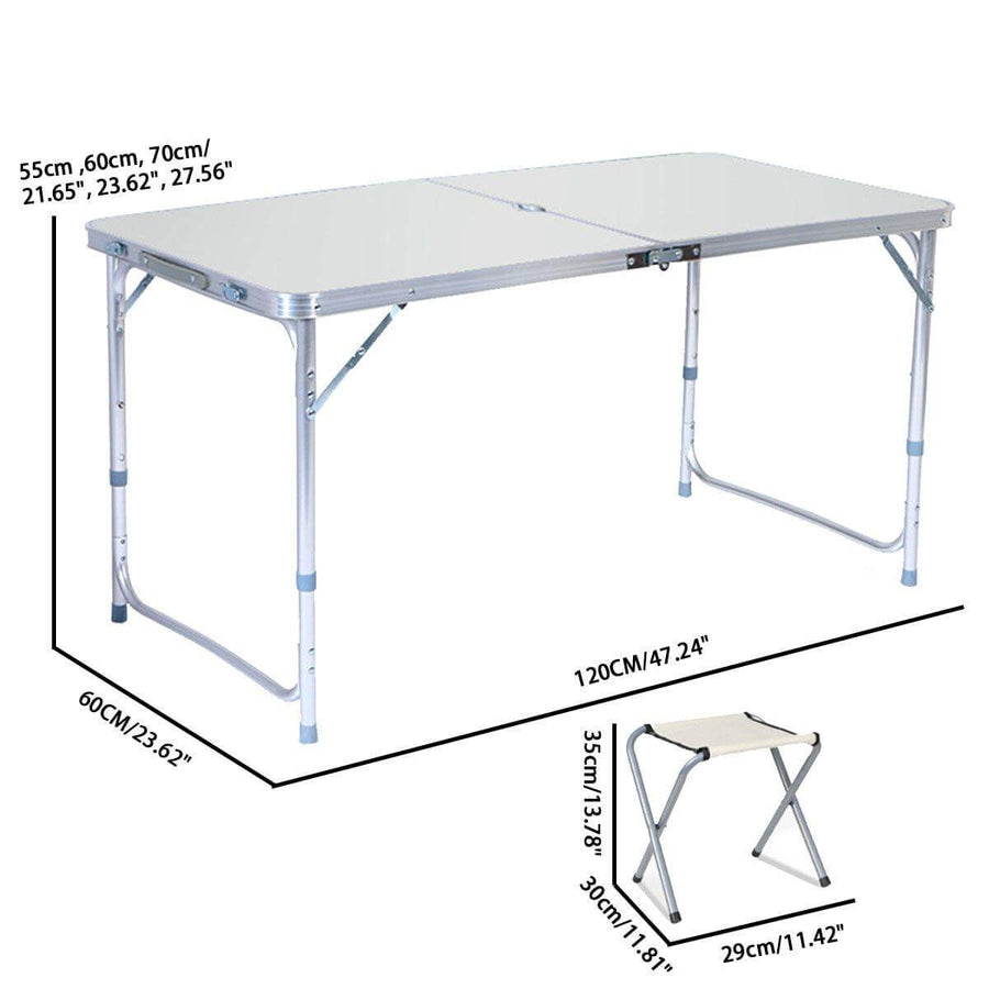 Outdoor Waterproof Adjustable Foldable Picnic Table Set - Image 1