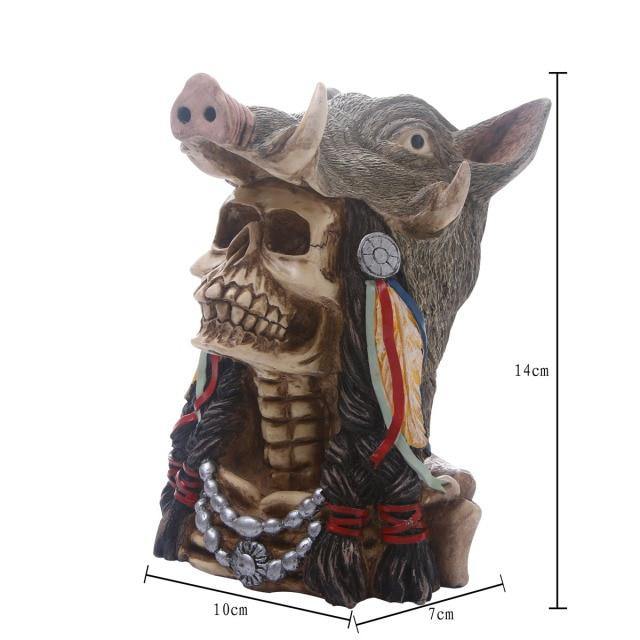 Skull Resin Skeleton Army Figurine Halloween Decoration - Image 33