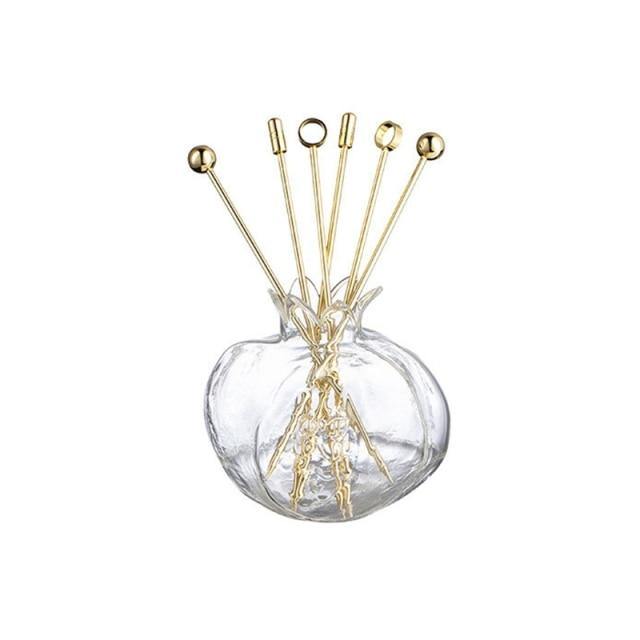 Elegant Stainless Steel Fruit Fork Jar - Image 14
