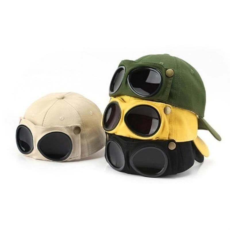 Cool Unisex Aviator Sunglasses Hat - Image 1