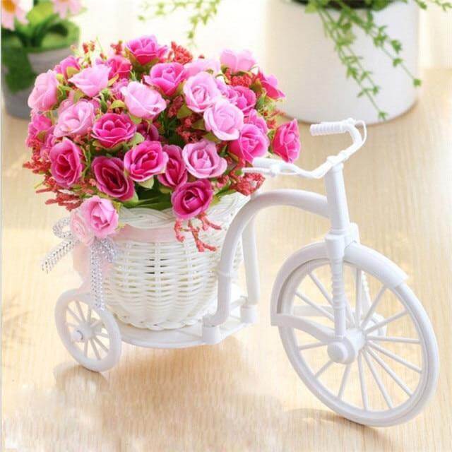 Bike Flower Basket Vase Decor - Image 5