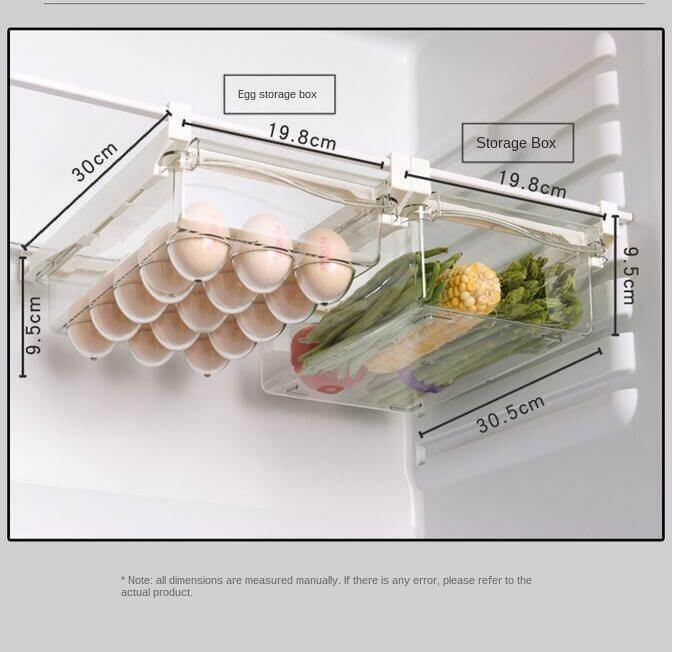 Fridge Organizer Under Shelf Drawer Box - Image 6