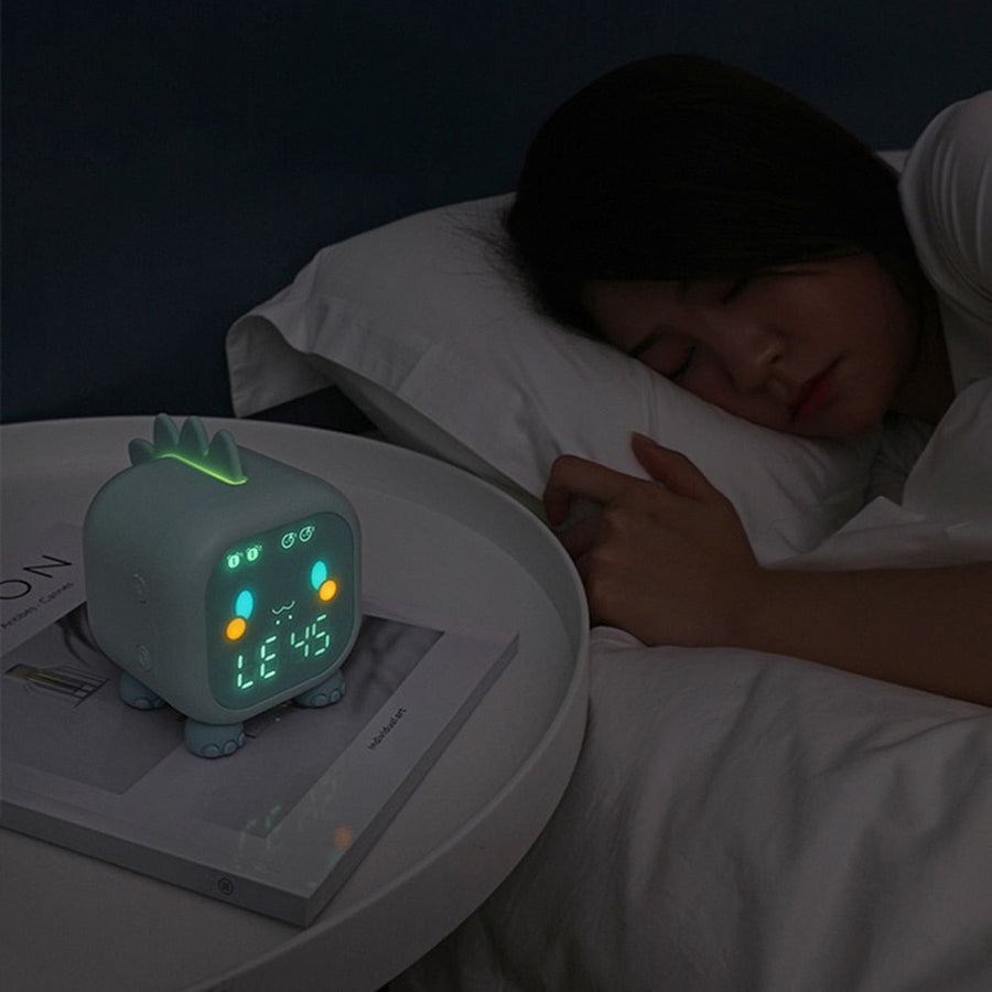 Cute Dinosaur Kids Alarm Clock Night Light - Image 2