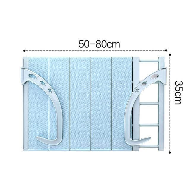 Balcony Foldable Clothes Hanging Drying Rack Organizer - Image 6