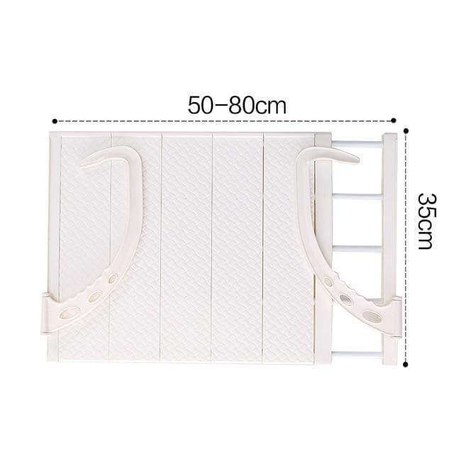 Balcony Foldable Clothes Hanging Drying Rack Organizer - Image 10