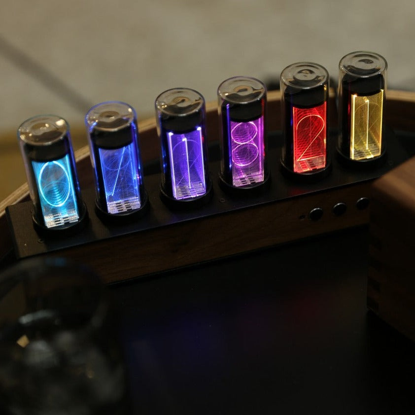 Vintage RGB Digital Tube Table Clock - Image 1