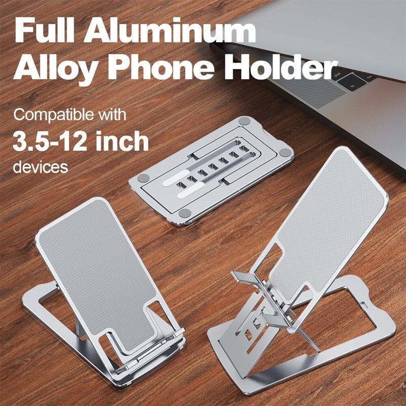Foldable Adjustable Metal Phone Holder Stand - Image 1