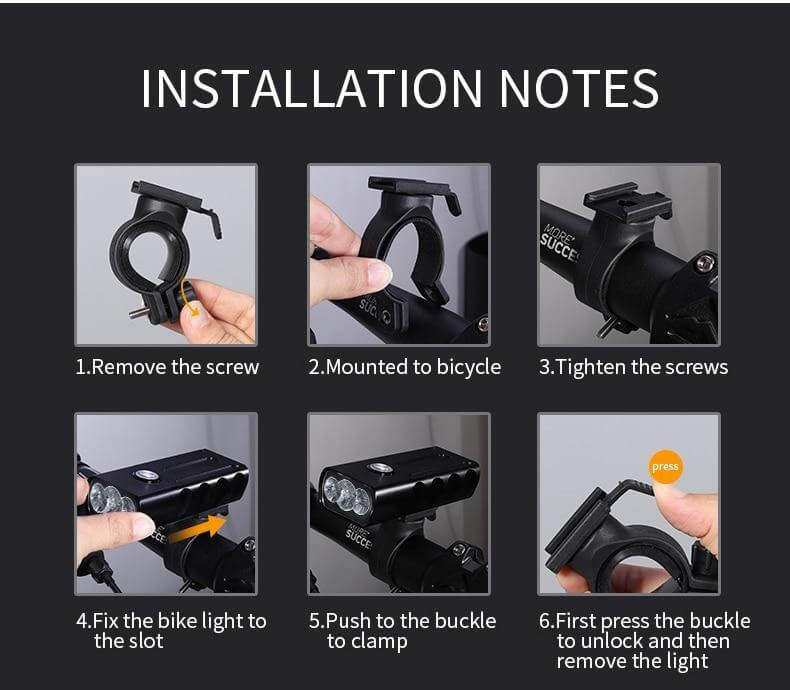 Rechargeable Bike Front Light USB - Image 3