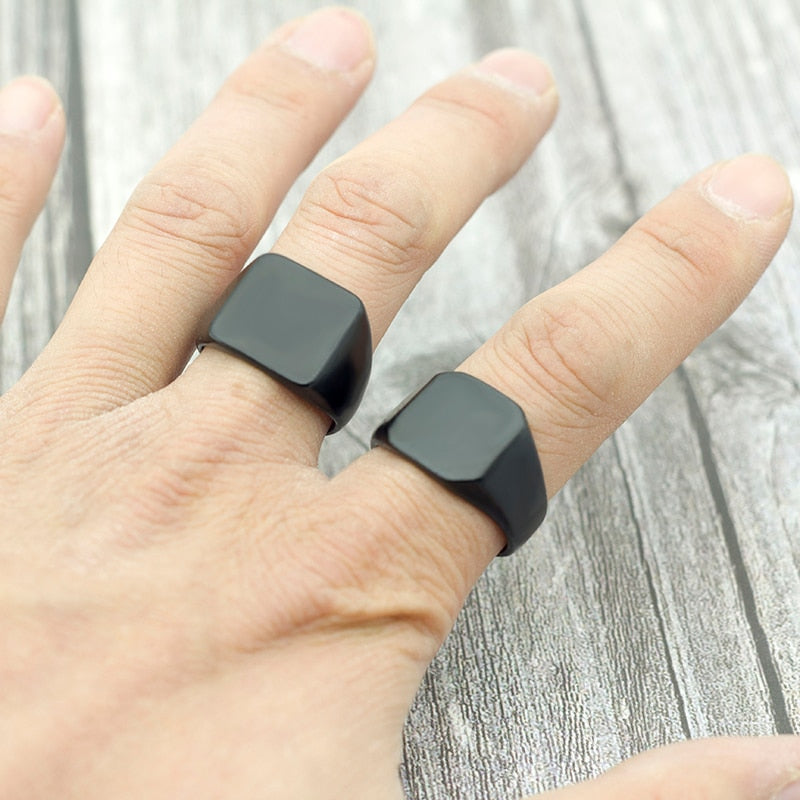 Elegant Minimal Matte Square Ring - Image 6
