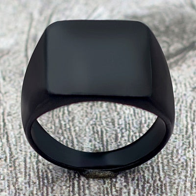 Elegant Minimal Matte Square Ring - Image 3