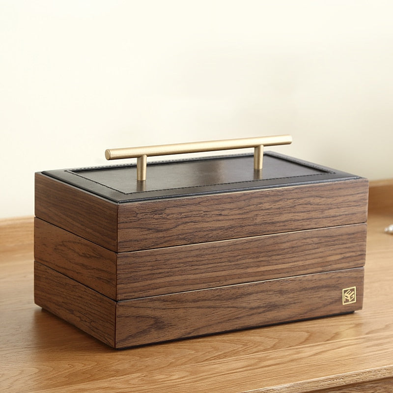 Wooden Elegant Multi-Layer Jewelry Organizer Box - Image 1