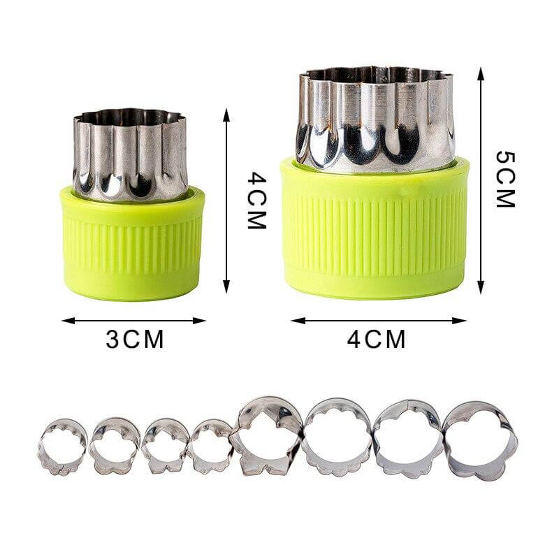 8pcs/Set Stainless Steel Puzzle Fruit Vegetable Cutter - Image 2
