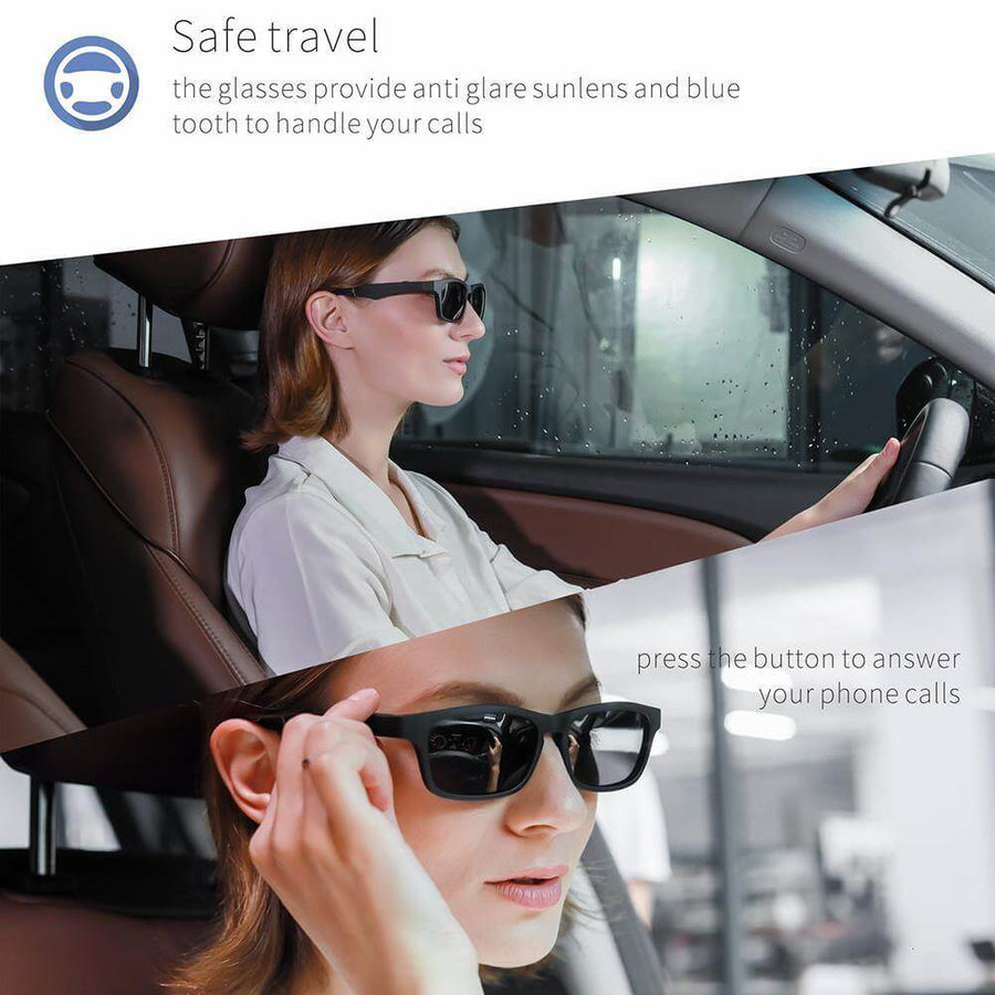 Smart Bluetooth Built-in Speaker Headset Glasses - Image 7