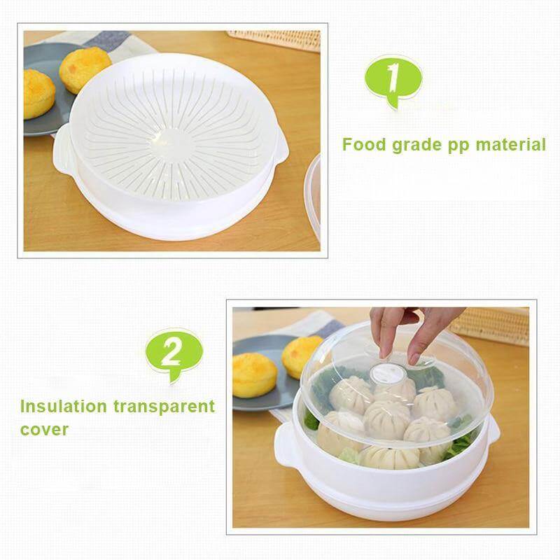 Microwave Round Steamer Heater Bowl with Lid - Image 14