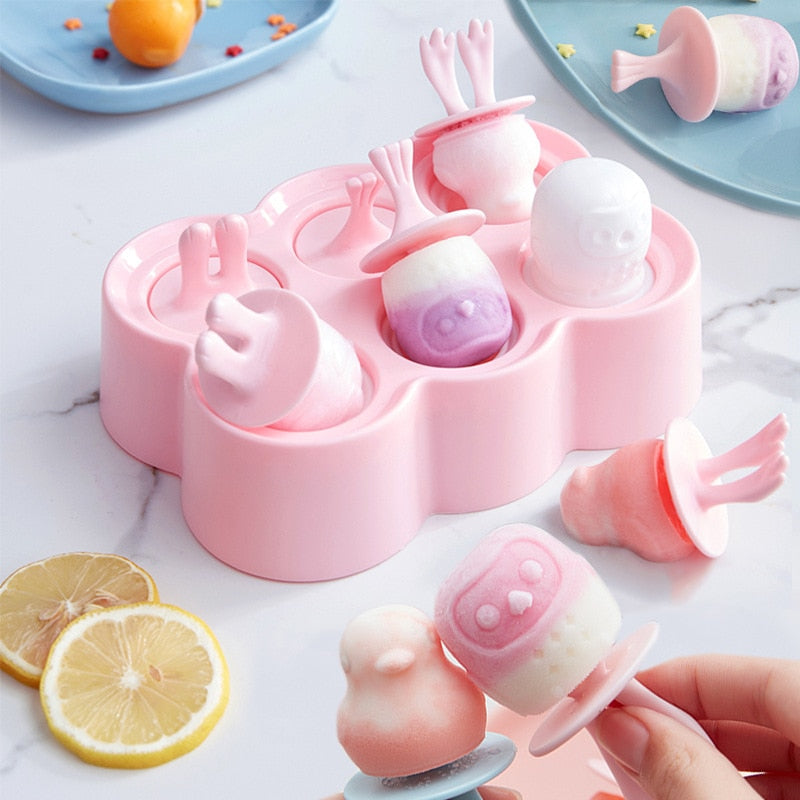 Cute Animal Shape Ice Cream Popsicle Mold - Image 1