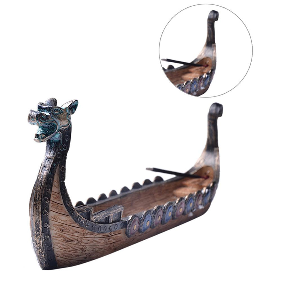 Retro Dragon Boat Incense Burner - Image 4