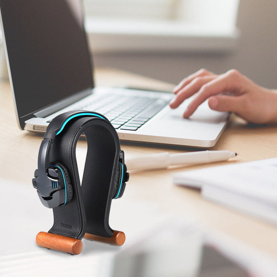 Walnut Wooded Headphones Headset Holder - Image 0