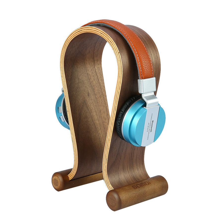 Walnut Wooded Headphones Headset Holder - Image 2