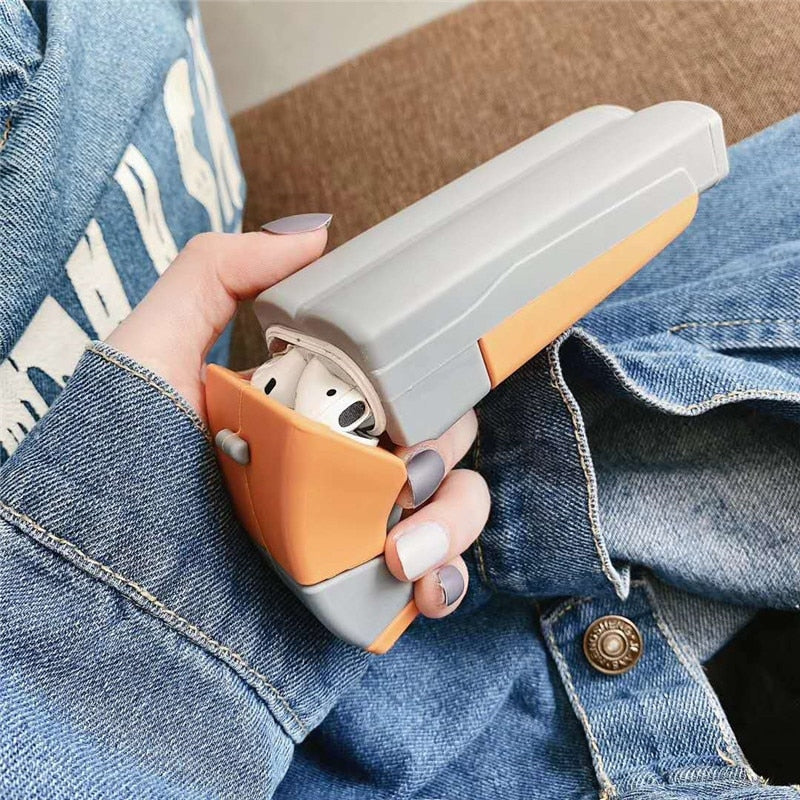 3D Gun Shape Soft Silicone AirPods Case - Image 0