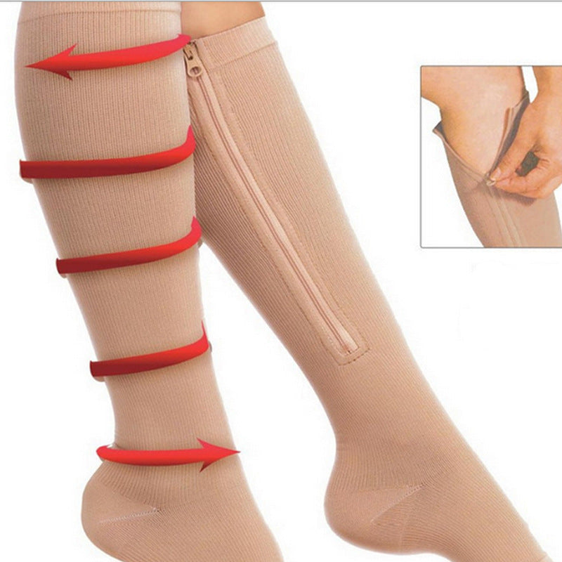 Unisex Knee Length Slim Compression Socks - Image 1