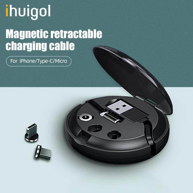 Universal Retractable Magnetic Charge Cable iPhone Samsung - Image 8