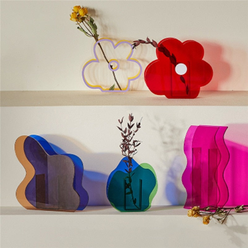 Nordic Modern Geometric Rainbow Vase - Image 0