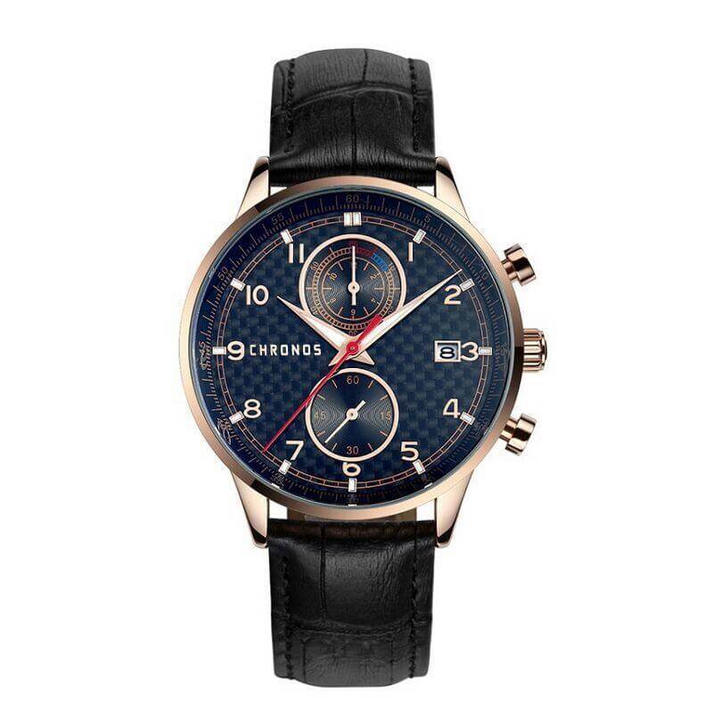 Montre Luxury Genuine Leather Strap Watch - Image 0