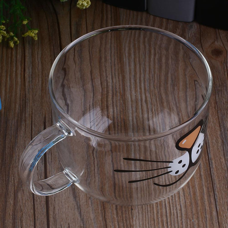 Cute Cat Glass Coffee Cup - Image 4