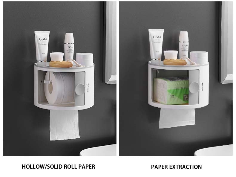 Waterproof Multi-Layer Toilet Paper Holder Shelf - Image 9