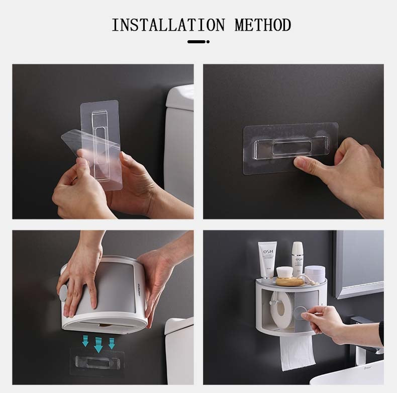 Waterproof Multi-Layer Toilet Paper Holder Shelf - Image 5