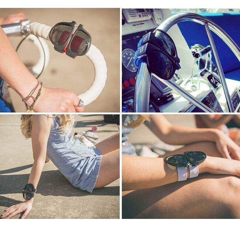 Folding Roll Wristband Sunglasses - Image 1