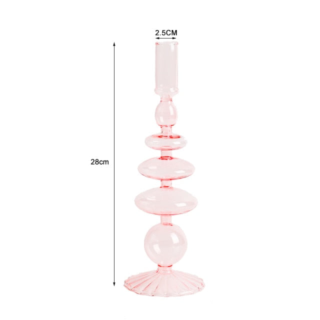 Nordic Stylish Bubble Glass Candle Holder - Image 31