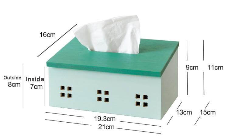Wooden Nordic House Tissue Box - Image 1