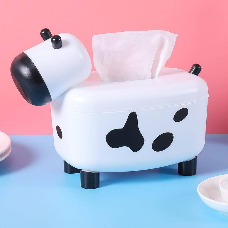 Cute Mini Cow Tissue Storage Toothpick Box - Image 3