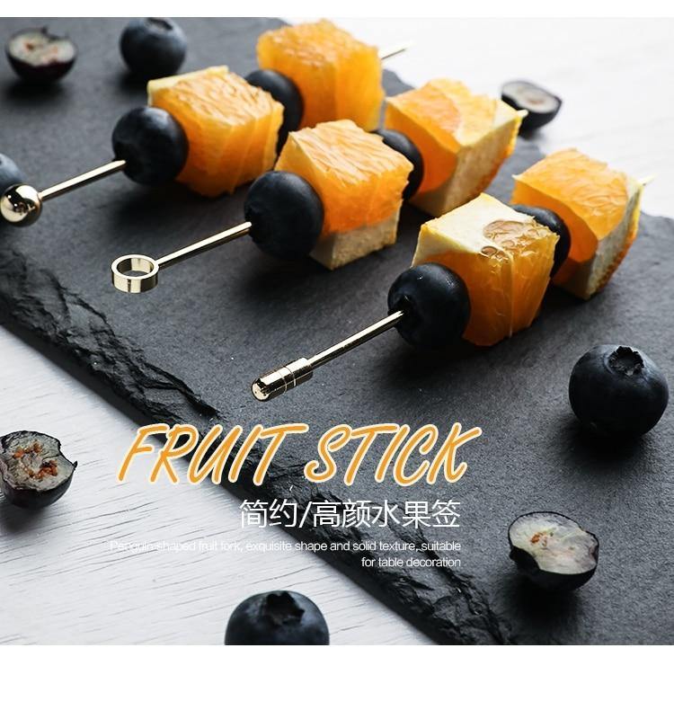 Elegant Stainless Steel Fruit Fork Jar - Image 2