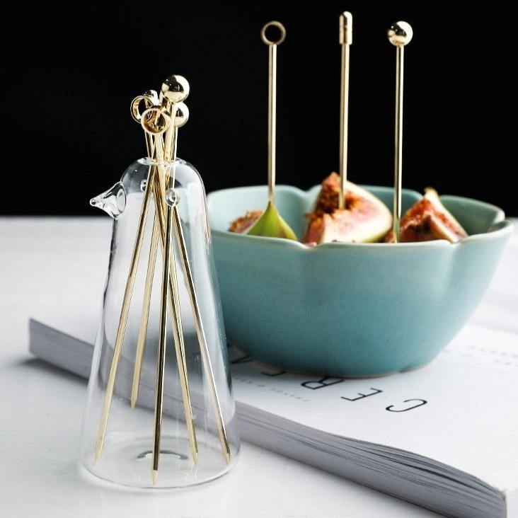 Elegant Stainless Steel Fruit Fork Jar - Image 4