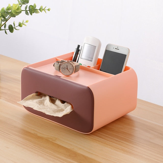 Nordic Minimal Tissue Box Desk Organizer - Image 5