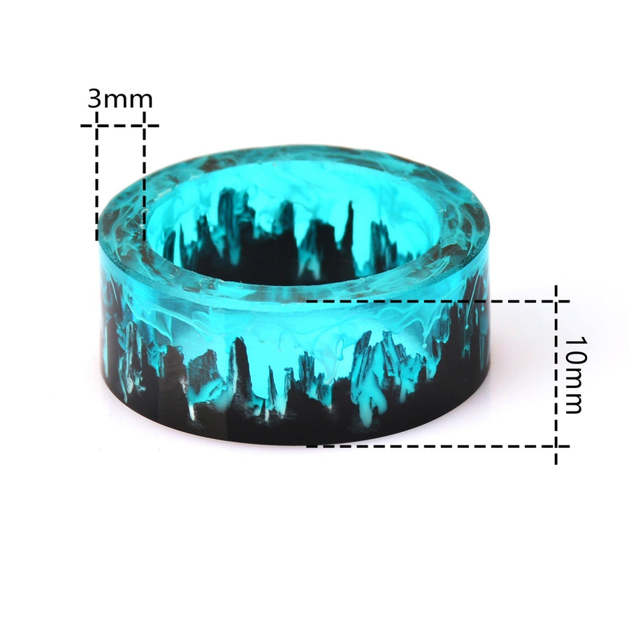 Magical Mountains Wooden Resin Ring - Image 3