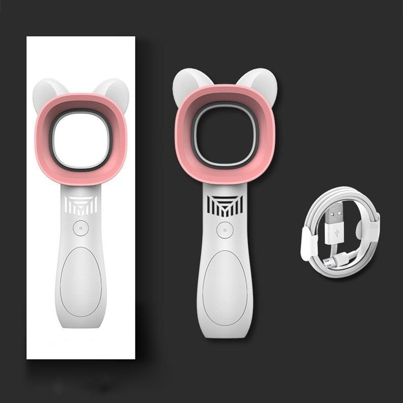 Modern Rechargeable Mini Cat Bladeless Fan - Image 7