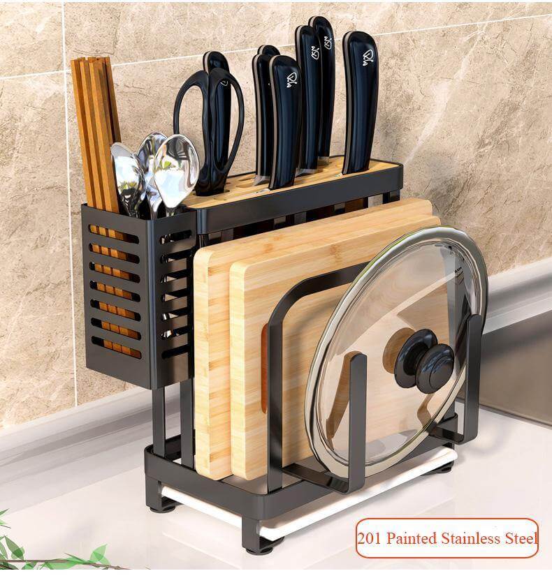 Stainless Steel Kitchen Utensils Organizer Drying Rack - Image 11