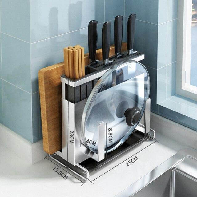 Stainless Steel Kitchen Utensils Organizer Drying Rack - Image 22