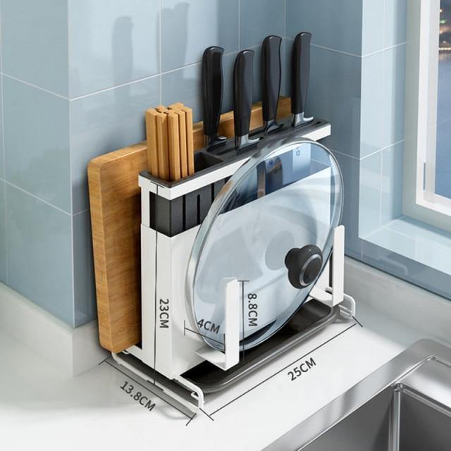 Stainless Steel Kitchen Utensils Organizer Drying Rack - Image 16