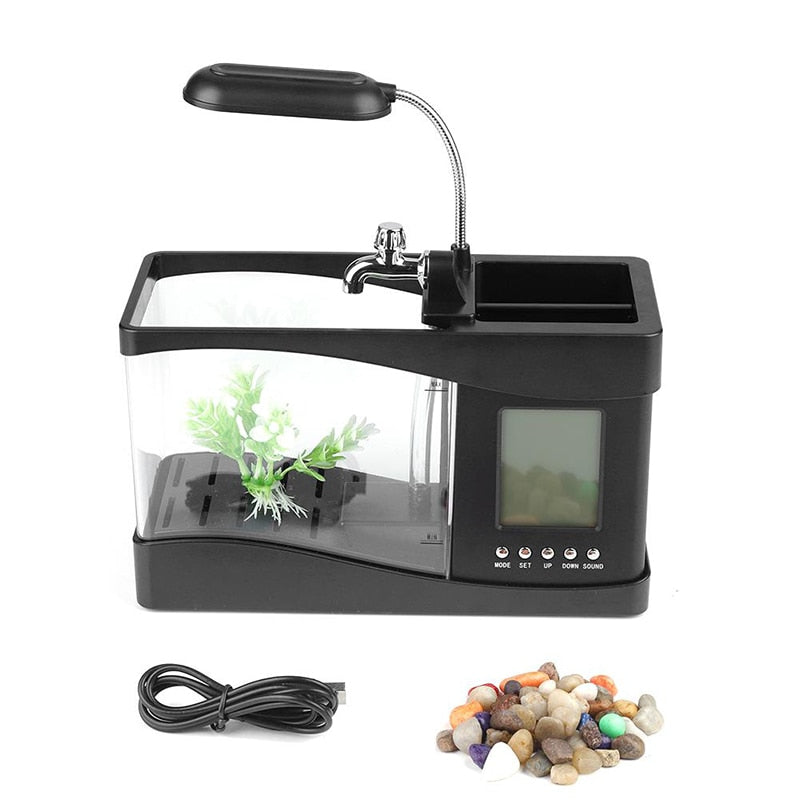 LCD Clock Mini Fish Tank Aquarium - Image 5