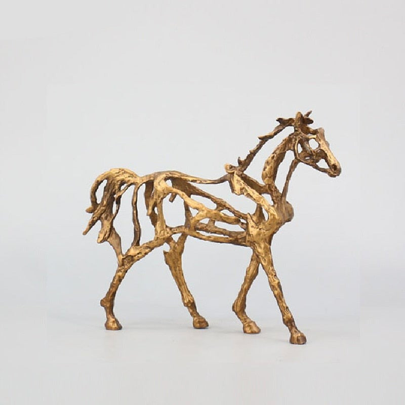 Minimalist Abstract Horse Sculpture Art Figurine - Image 1