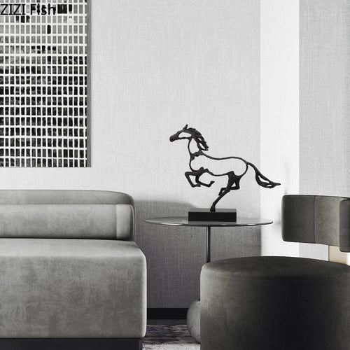 Minimalist Abstract Horse Sculpture Art Figurine - Image 0