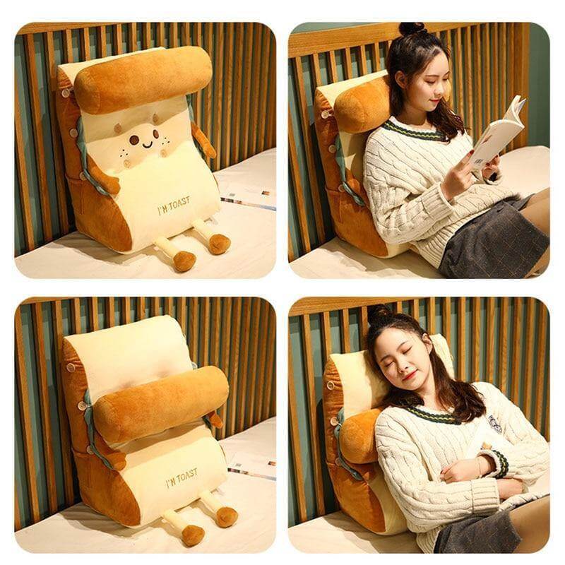 I AM TOAST Cute Bedside Comfy Washable Pillow - Image 2