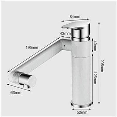 360 Rotation Black Modern Single Bathroom Faucet - Image 9